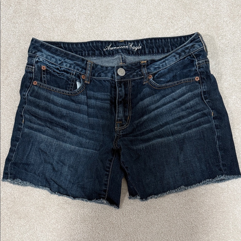 American Eagle Outfitters Women's Deep Blue Jean Shorts